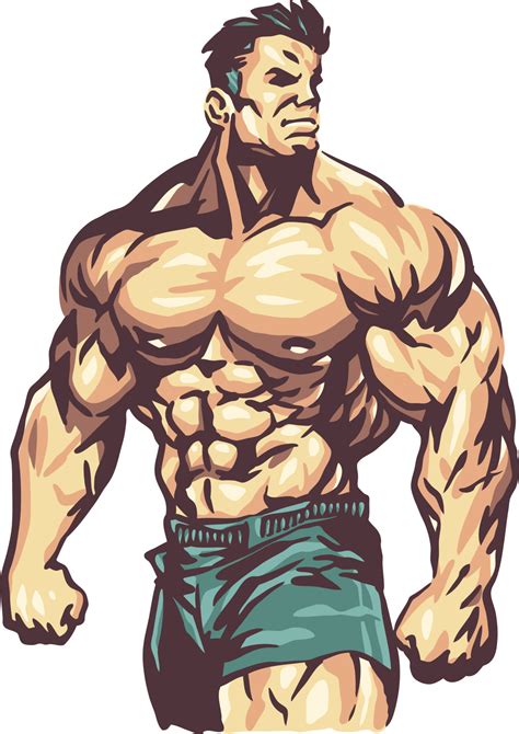 big muscle cartoon character|cartoon character with huge muscles.